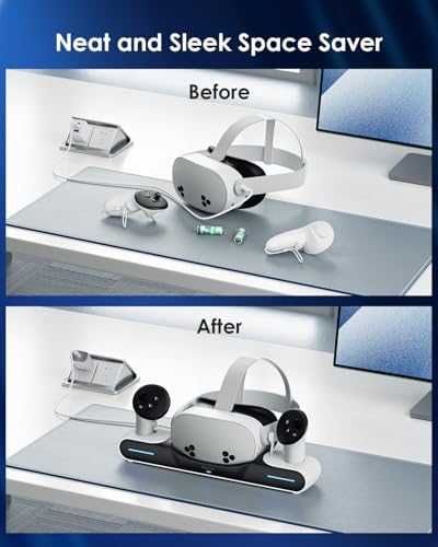 VR зарядна станция за Quest 3S – Компактен и стилен дизайн 20W адаптер