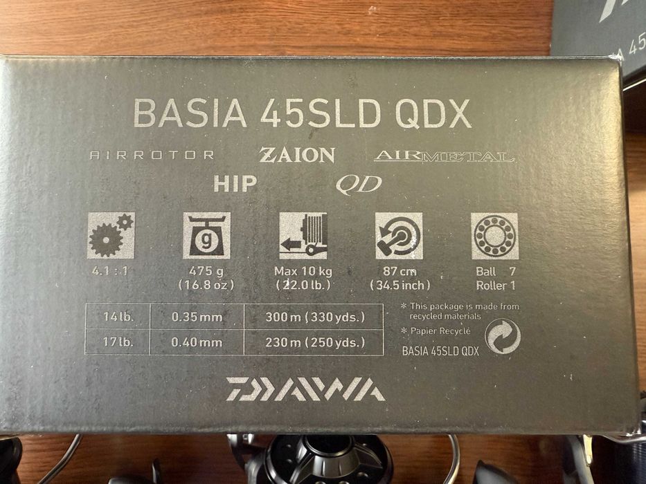 Vand 3 x Daiwa Basia  45 SLD QDX