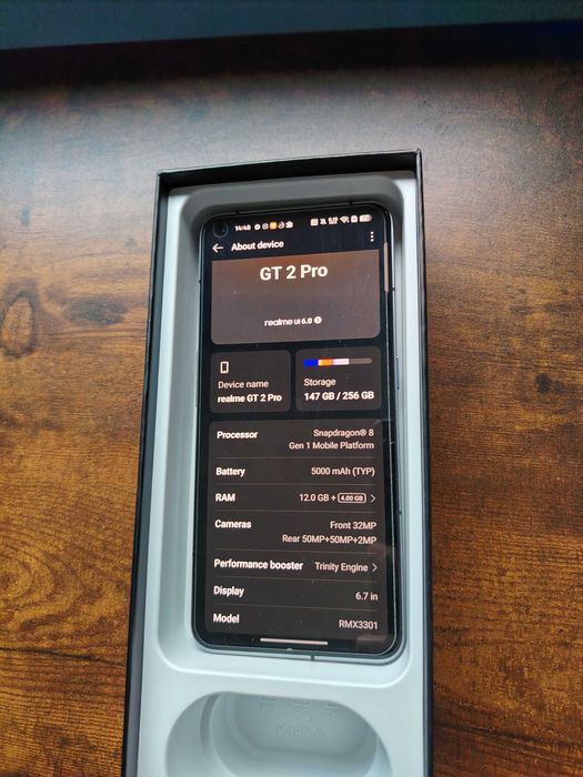 Realme GT 2 Pro 5G 12GBRAM 256GB –перфектен+7калъфа+оригинално зарядно