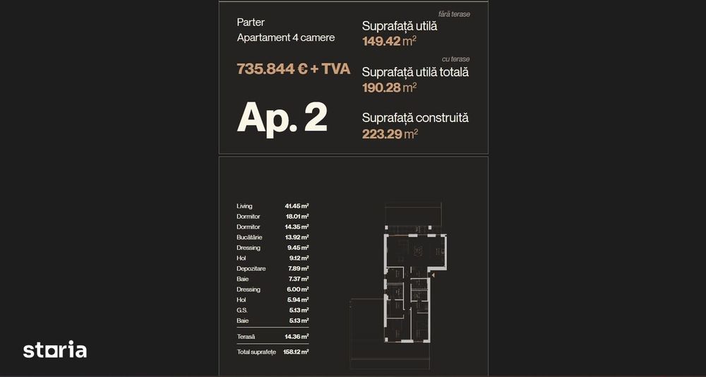 Iancu Nicolae | 4 Camere Premium | Curte 120 mp | 3 Bai | Dressing
