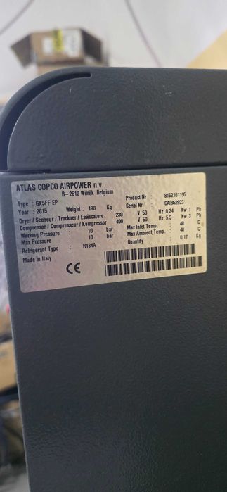 Винтов компресор Atlas Copko GX5FF 5,5 Kw