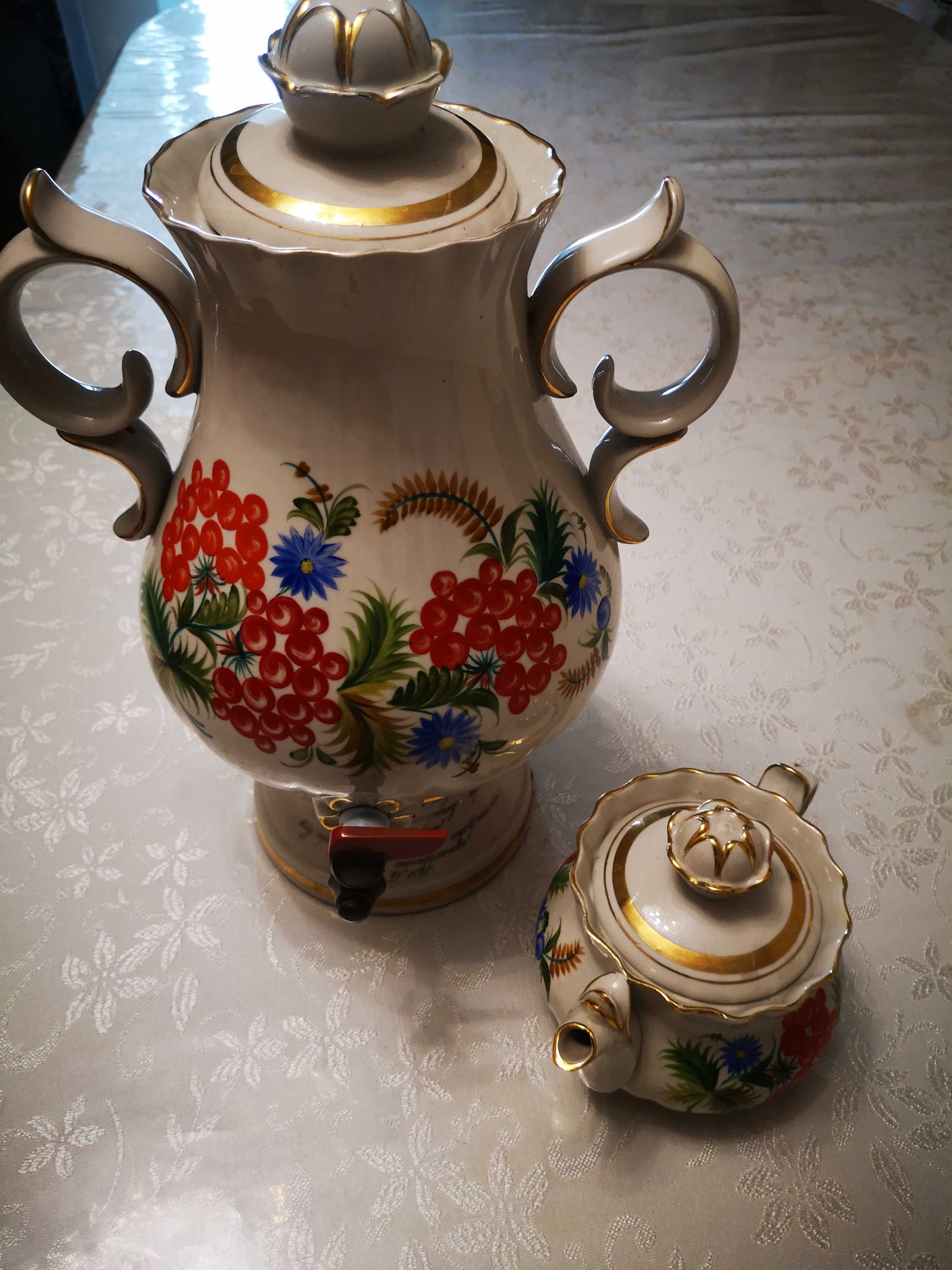 Самовар и заварник фарфоровый советский - Предметы искусства Астана на Olx