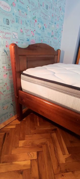 Дървено легло от чам, Матрак- Nani Modena PolyFlex, Подматрачна рамка RossMari Orthopedic
