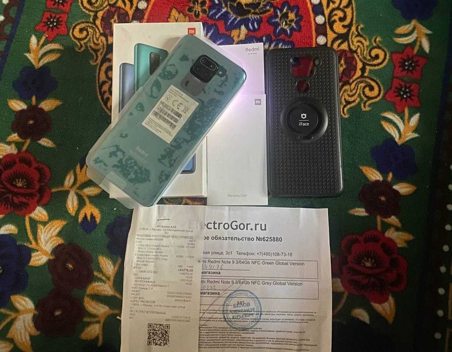 Redmi note 9 4/64 full kamlekt