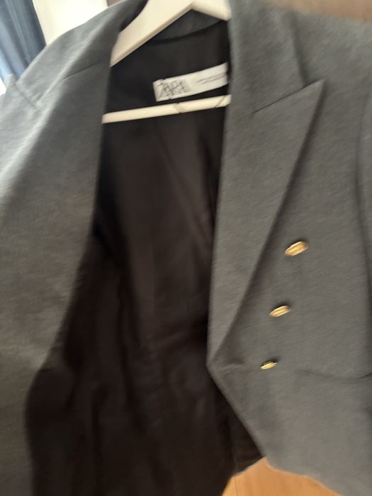 Sacou Zara gri , stofa moale