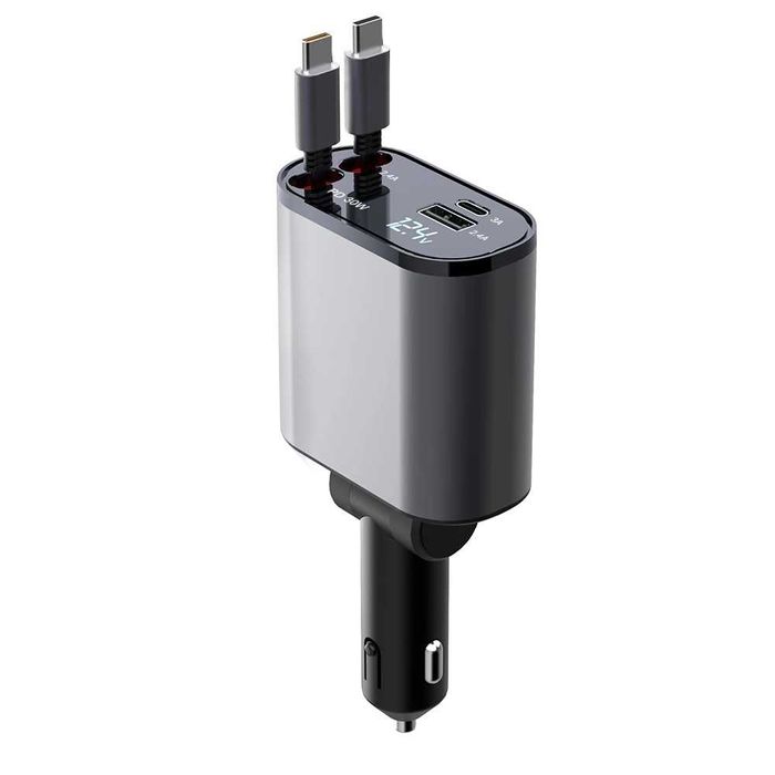 100W Бързо Зарядно за Кола Разтегателни Кабели LED Дисплей Подарък