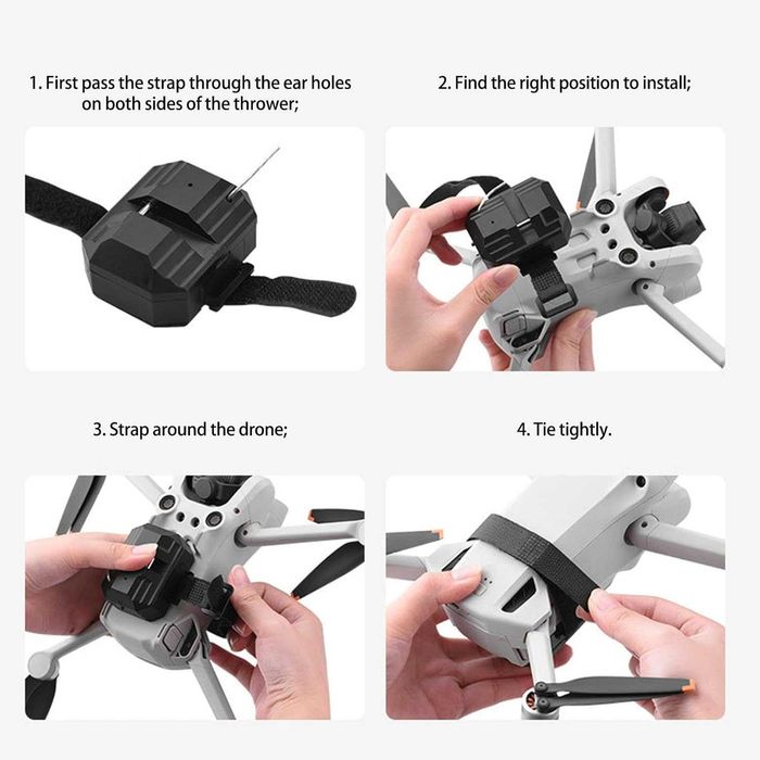 Qsvbeeqj Механизъм за доставка за дронове с дистанционно за 4K, каишка