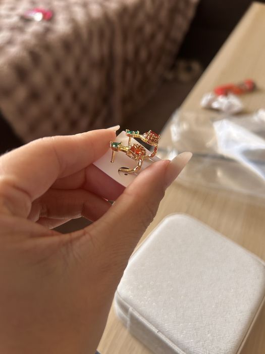 Cercei fetite placati cu aur 14K