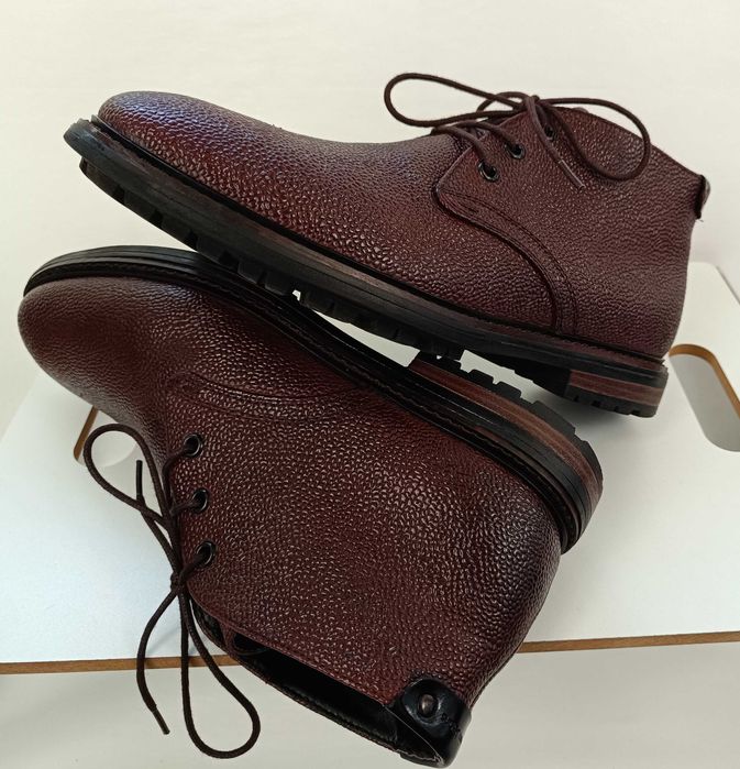 Ghete lace up 41.5 42 plain toe premium Calvin Klein piele naturala