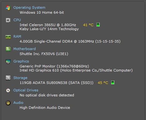 All-In-One PC Shuttle X50V4 Monitor HD 15.6" Touch pt Restaurant / Bar