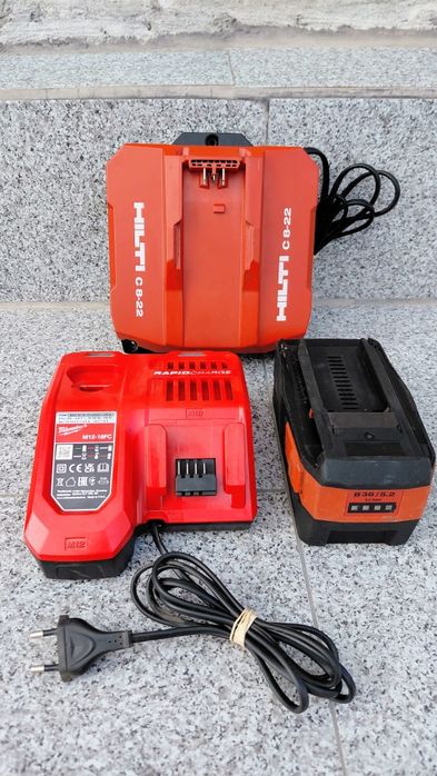 Hilti и Milwaukee Батерия и зарядни
