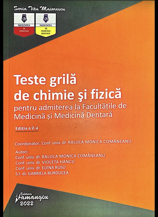 Carti culegeri admitere medicina dentara 2026 titu maiorescu