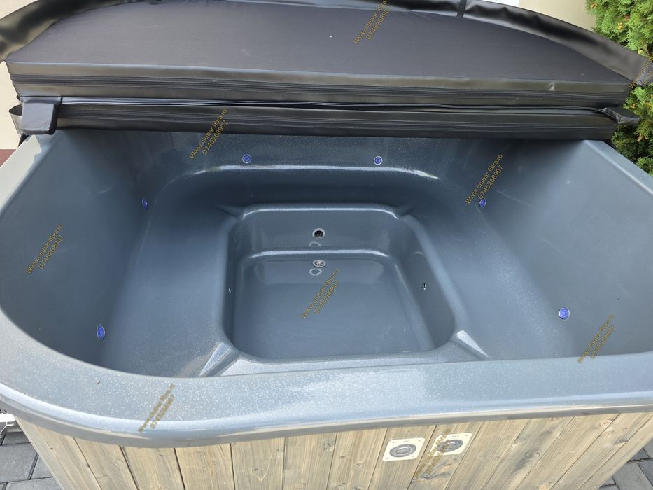 Ciubar patrat fibră, jacuzzi Hidromasaj Aeromasaj