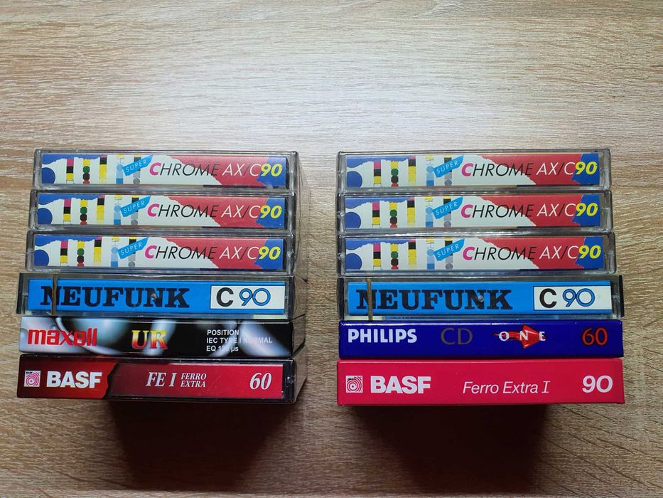 set 6 casete audio sigilate Basf Philips Maxell Neufunk