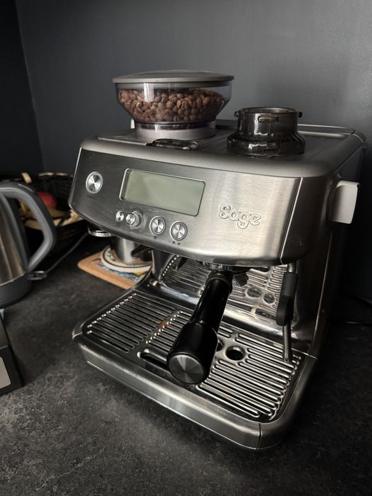 Espressor manual SAGE Barista Pro SES878BSS, 1.9l, 1680W, 15 bar, sistem termic ThermoJet, argintiu