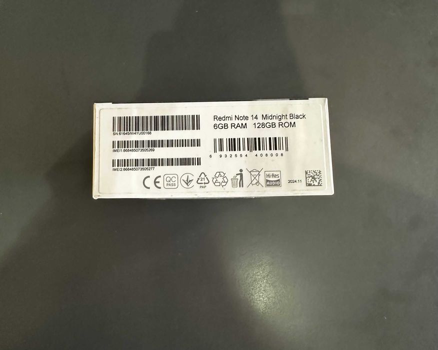Redmi Note 14 6/128GB Чисто нов