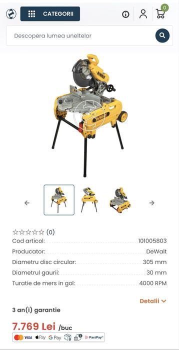 DEWALT circular cu banc 220V - D27107XPS-QS