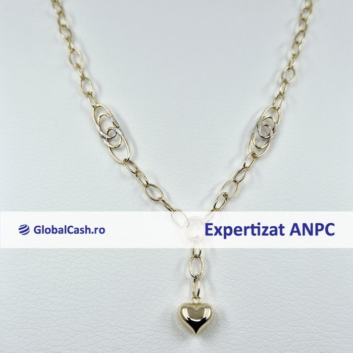 Lant cu pandantiv din aur de 14k, 5.88g | GlobalCash.ro #DR114194