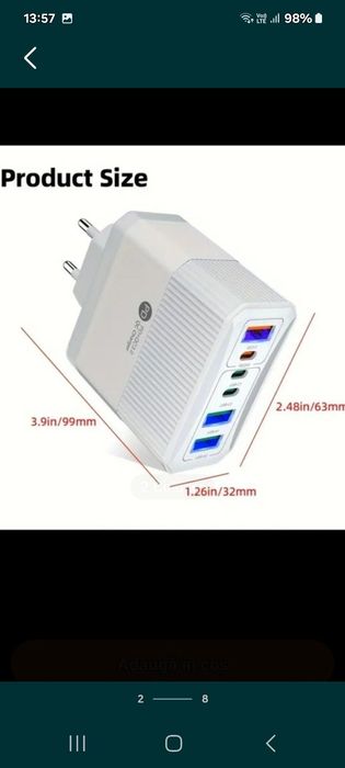 Încărcător 40w 6  porturi 3 a 3 c