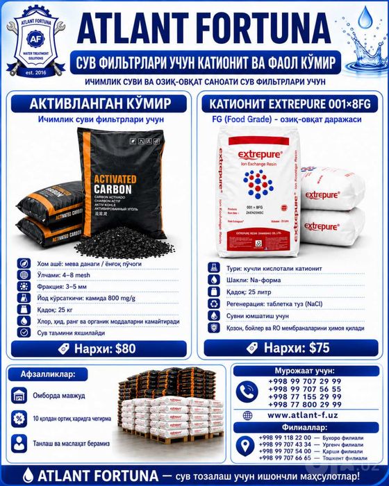 Kationit, katyanit, катанит, ионообменная смола, сув фильтр, катианит