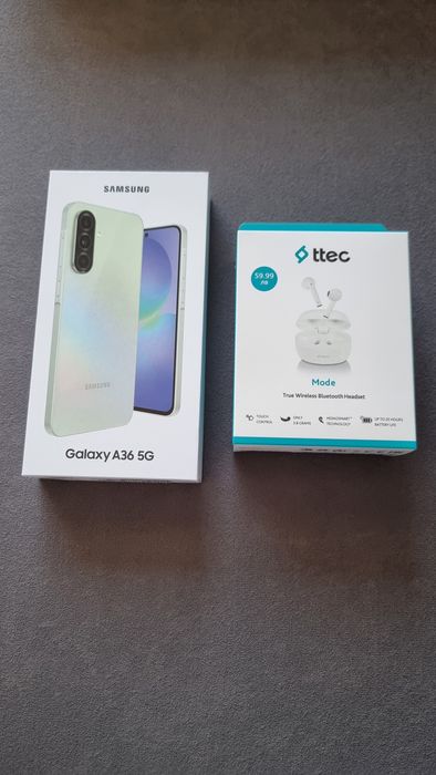 Samsung A36 5G 128gb + bluetooth слушалки