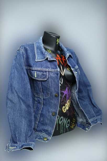 Geaca denim pictata manual