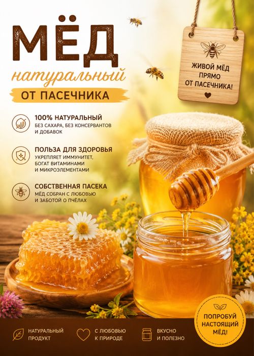 Натуральный домашний мед