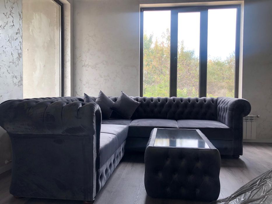 Canapea coltar chesterfield