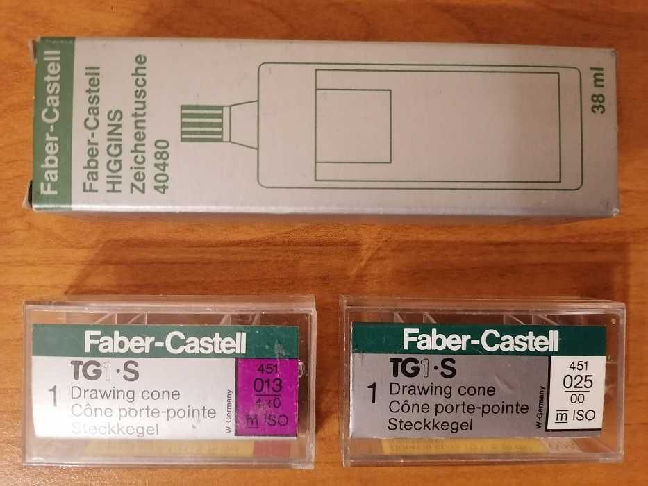 Комплект нови пера за писане и мастило за писалка Faber-Castell