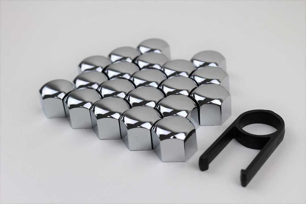 Хром / черни / силиконови капачки капачета за болтове на джанти 17мм