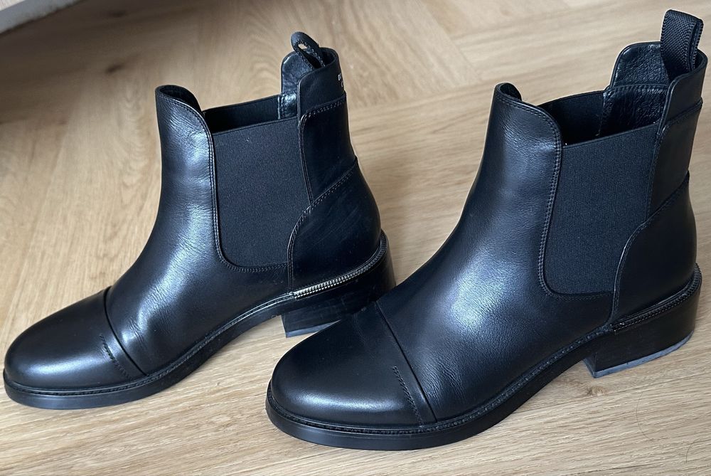 Botine chelsea piele negru