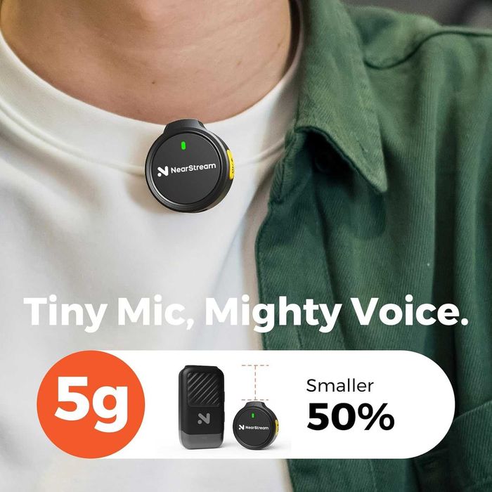 Безжични микрофони NearStream Lavalier за iPhone/Android/PC.