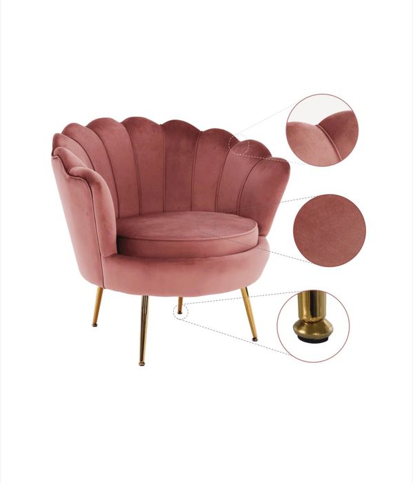 Fotoliu  roz dimensiune 77×77x76 cm