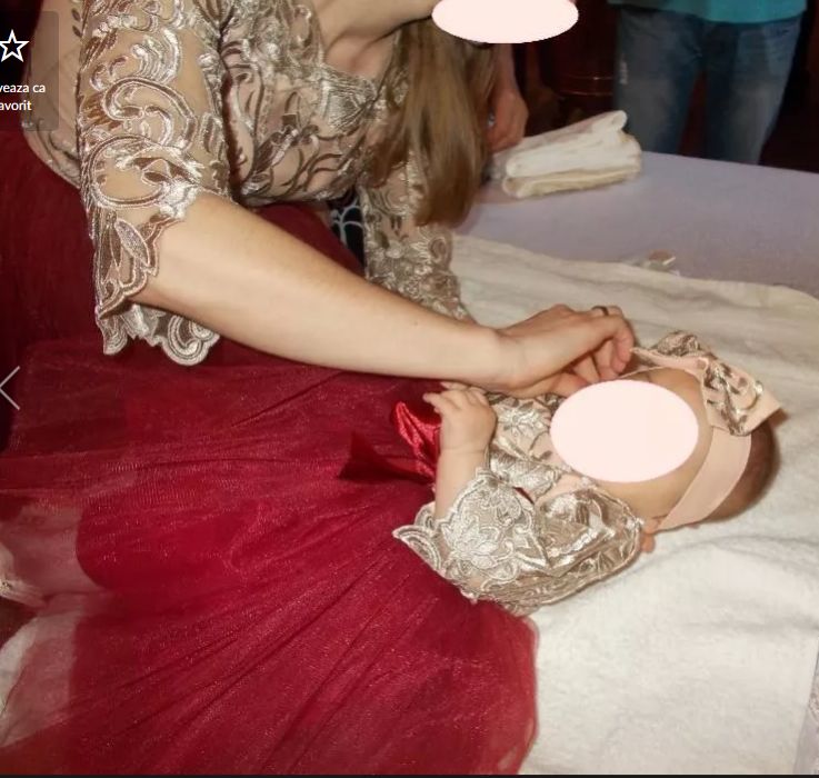 Set rochite fete bebe 3-6 luni si 11-14 ani XS botez Raluca Martinescu