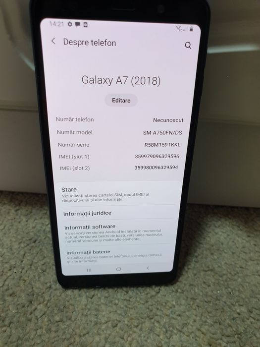 Samsung A7 2018 impecabil