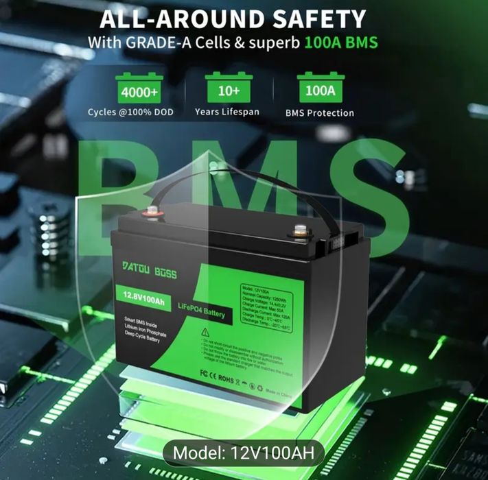 Baterie Lifepo4 12v 100Ah, Noua