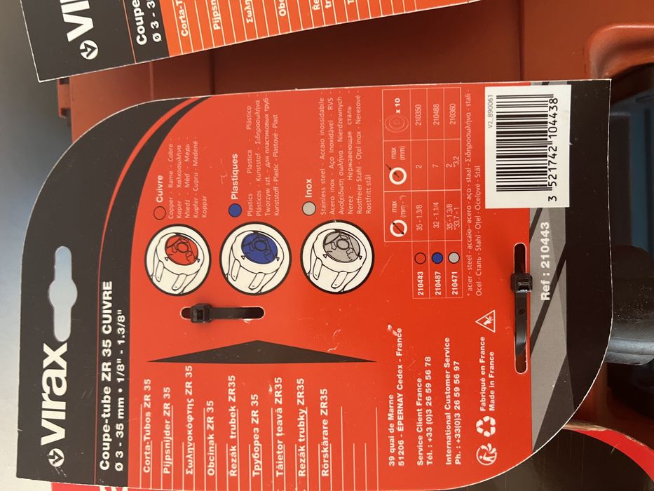Taietor cu role Virax pentru tevi cupru sau plastic
