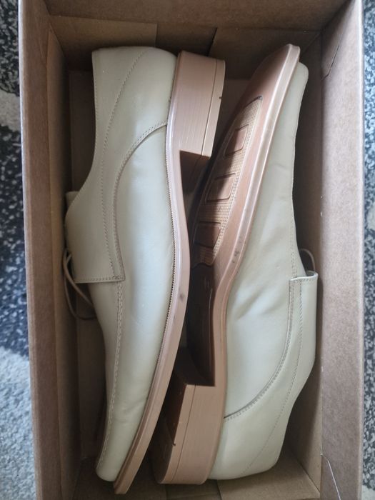Pantofi eleganți bărbați, piele naturală (crem/bej) - Comod Collection
