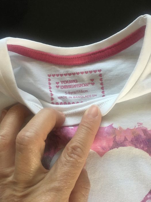 Памучни блузки с къс ръкав за момиче