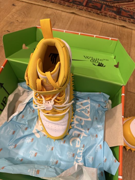 Nike x Off-White Air Force 1 Mid – Yellow/White – Mărimea 44.5