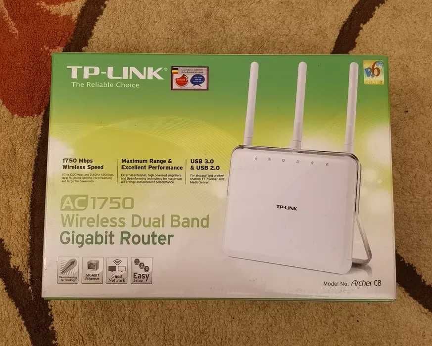 Router WiFi TP-Link Archer C8 AC1750 Dual Band