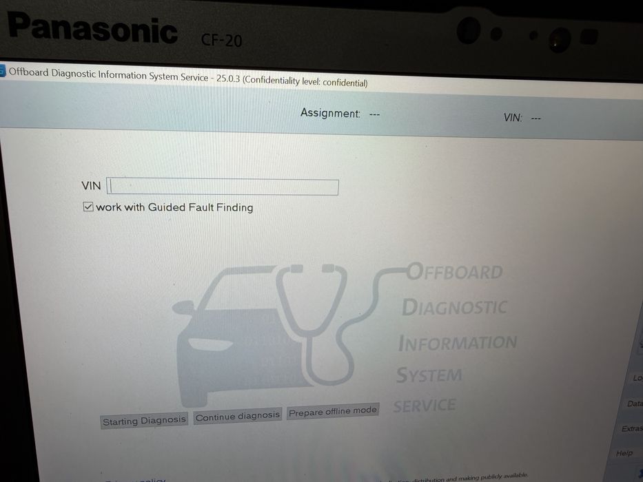 Tester/Diagnoza VNCI 6154A+Laptop Panasonic CF-20 cu Odis S25+E19+Elsawin 6.0
