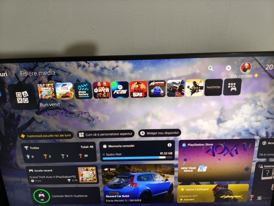 Ps5 slim d-chassis 1tb+rdr2disck+toate jocurile din imagine +abonament