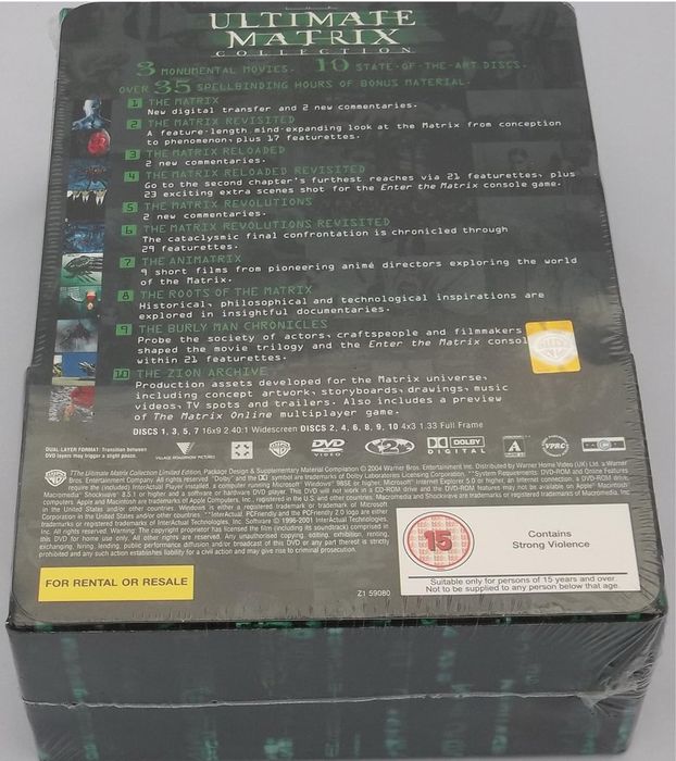 Filme DVD Matrix 1-4 Colectia Completa + Revisted ( Originale )
