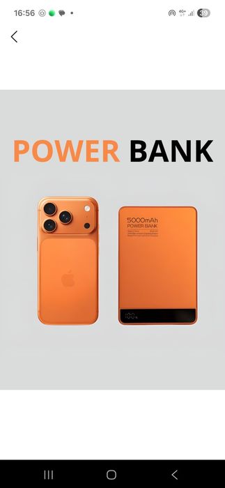 Snap & Charge poverbank 5000 mAh magnitli  auto aniqlovchi zaryadka