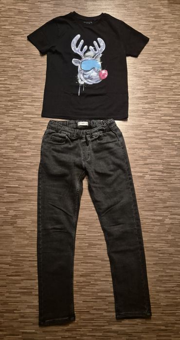 Lot blugi Mango si tricou Next, marime 146 cm