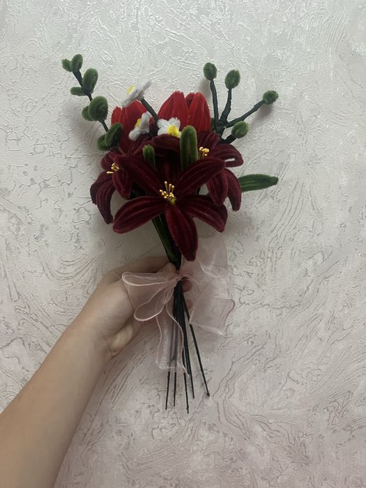 Букеты из синельной проволоки