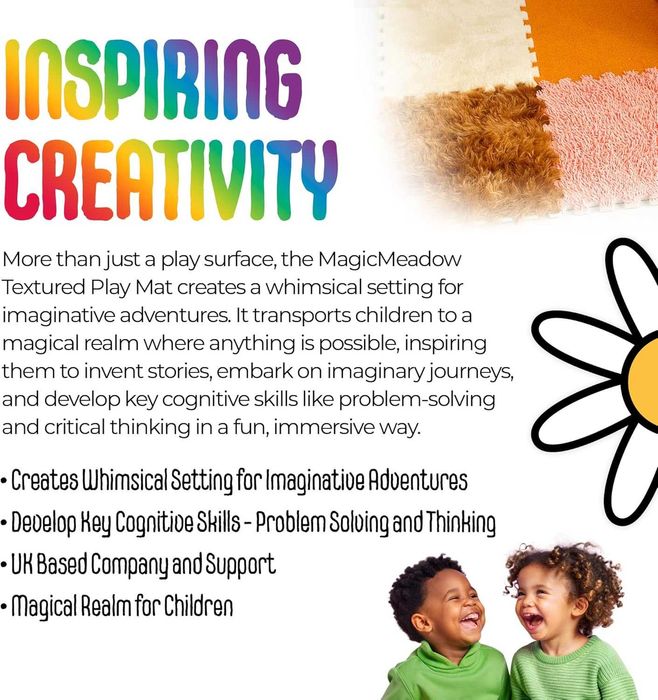 Текстурирана подложка за игра MagicMeadow, сензорни подложки, 6 бр