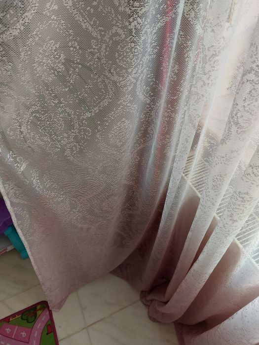 Set perdea in degrade și draperie grena