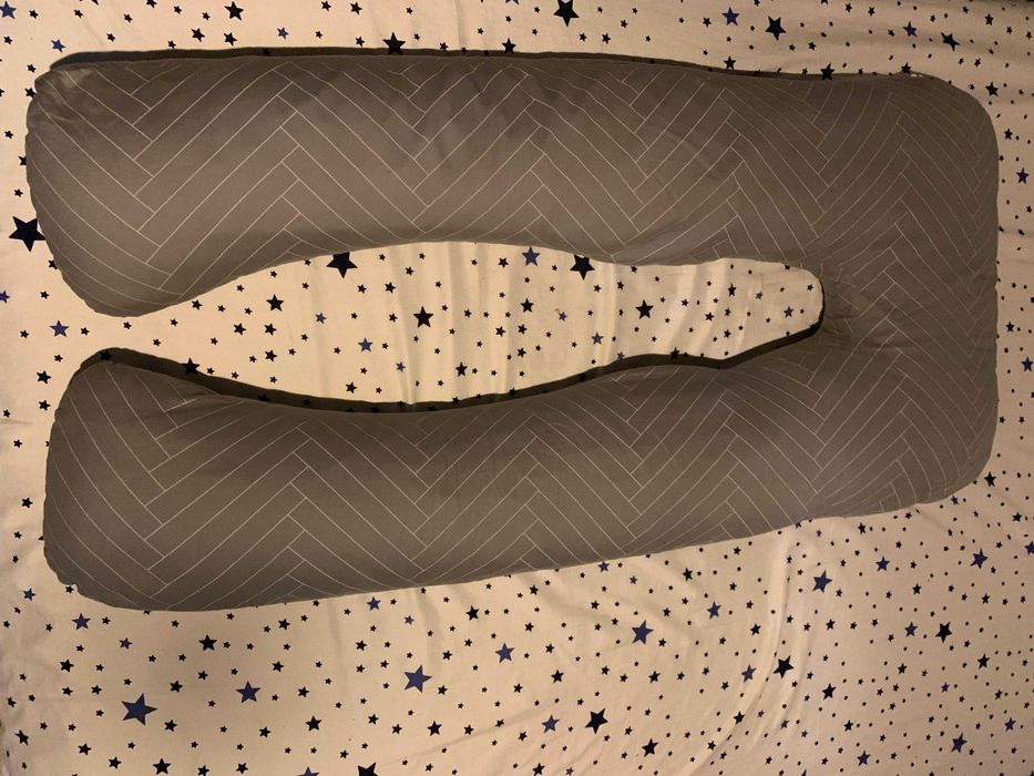 Perna gravide cu husa bumbac, detasabila, in forma de U